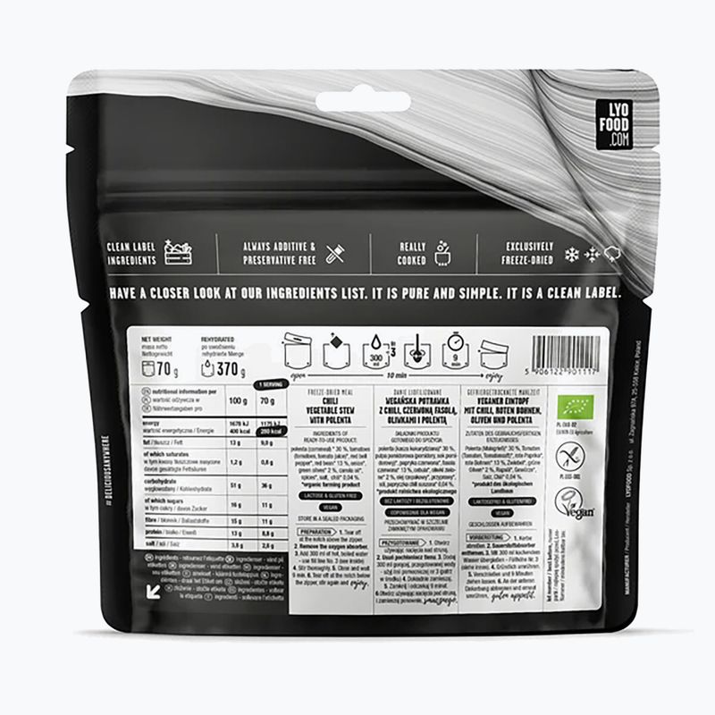 Сублімовані продукти LYOFOOD Chili sin Carne 370 г 2