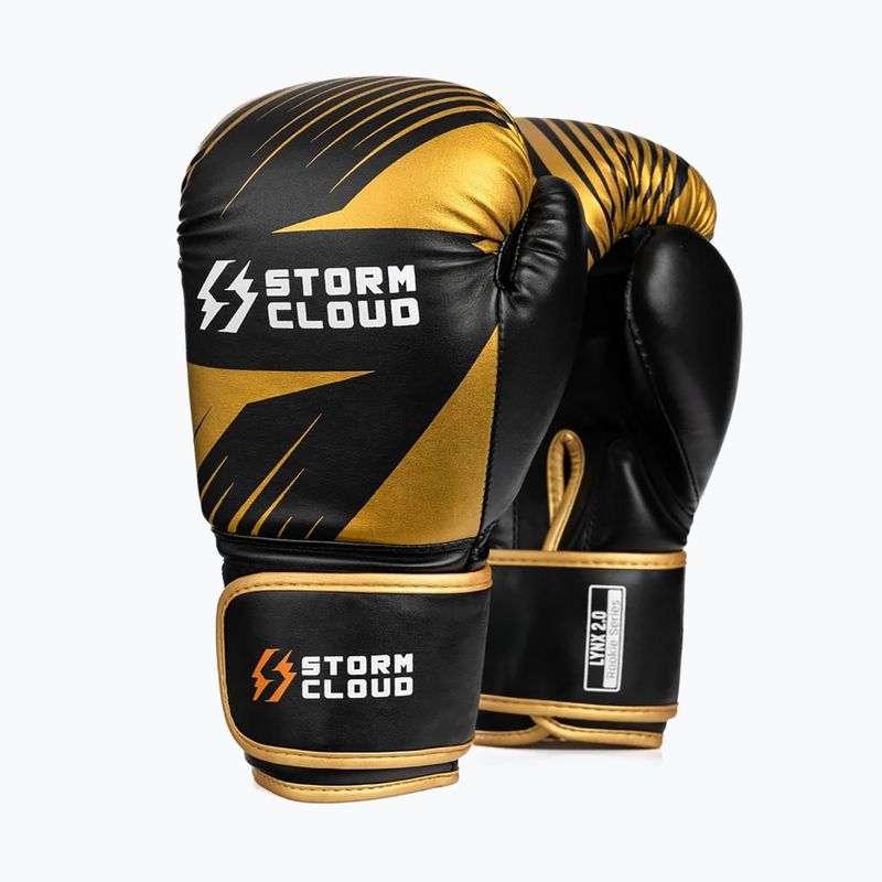 Рукавиці боксерські StormCloud Lynx 2.0 black/gold 2