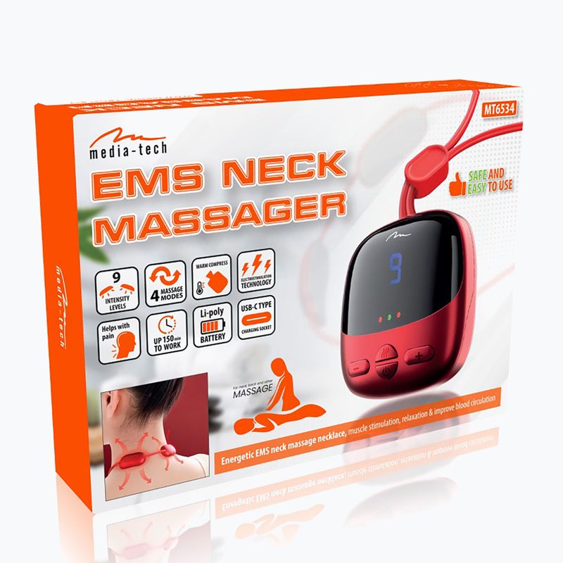 Масажер Media-Tech EMS Neck червоний 5