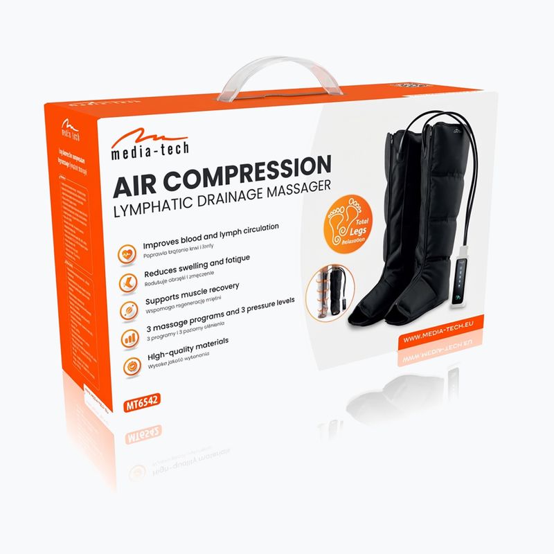 Лімфатичний масажер для ніг Media-Tech Air Compression Lymphatic Drainage black 7