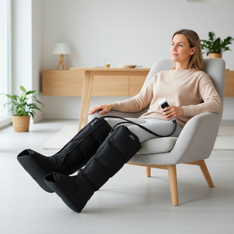 Лімфатичний масажер для ніг Media-Tech Air Compression Lymphatic Drainage black 16