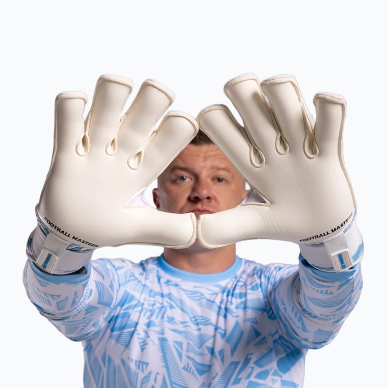 Рукавиці воротарські Football Masters Invictus X PRO white/blue 8