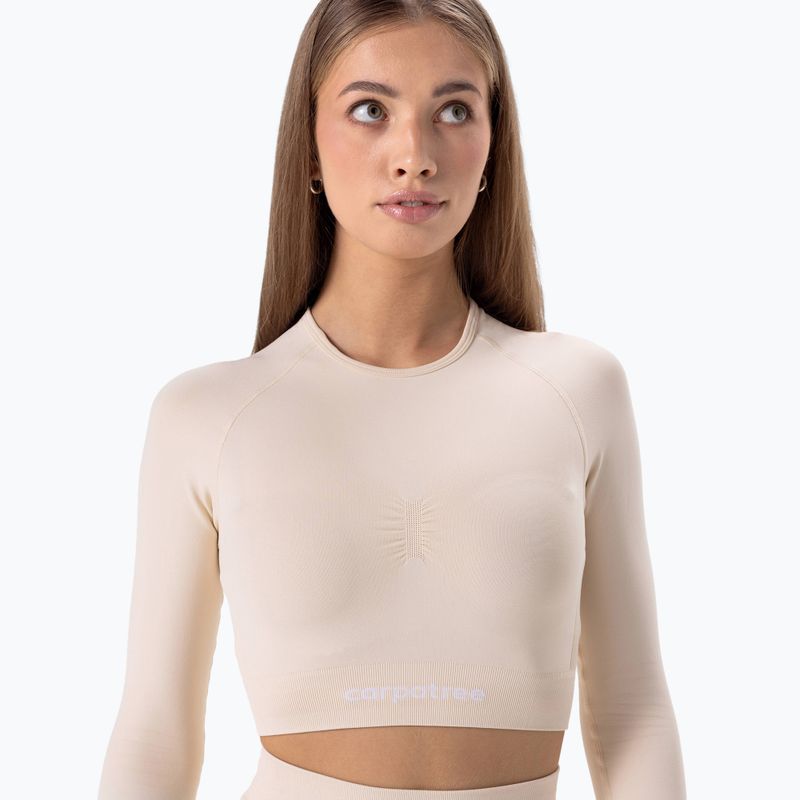 Лонгслів для тренувань жіночий Carpatree Allure Seamless cream beige 3