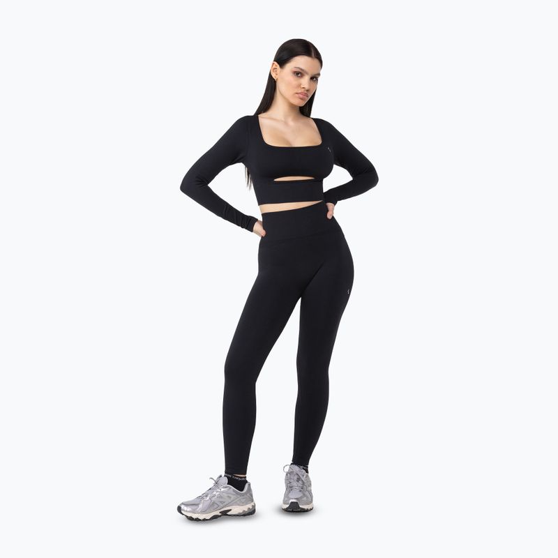 Лонгслів для тренувань жіночий Carpatree Dopamine Buzz Seamless obsidian black 2