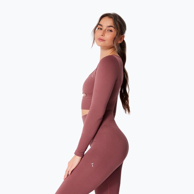Лонгслів для тренувань жіночий Carpatree Dopamine Buzz Seamless rose/brown 3