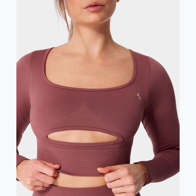 Лонгслів для тренувань жіночий Carpatree Dopamine Buzz Seamless rose/brown 4