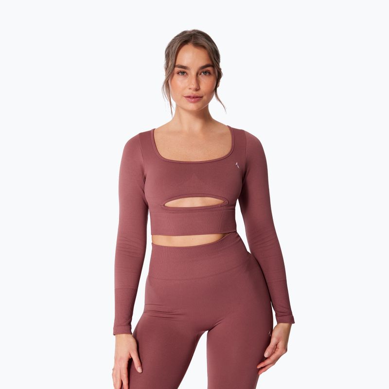 Лонгслів для тренувань жіночий Carpatree Dopamine Buzz Seamless rose/brown 6