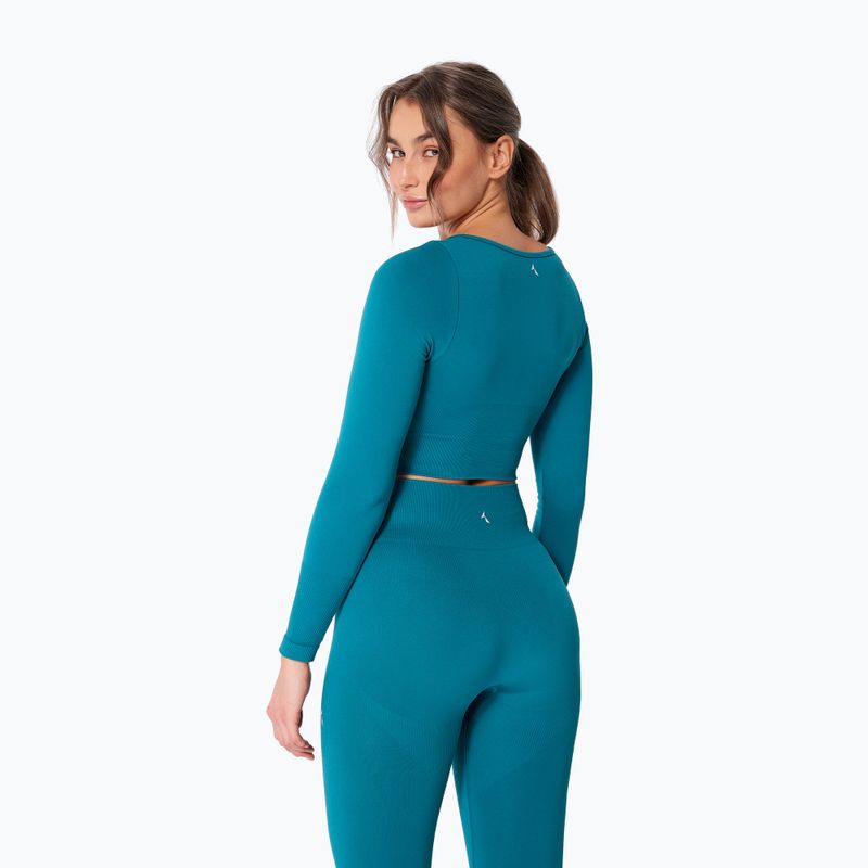 Лонгслів для тренувань жіночий Carpatree Dopamine Buzz Seamless petrol green 2
