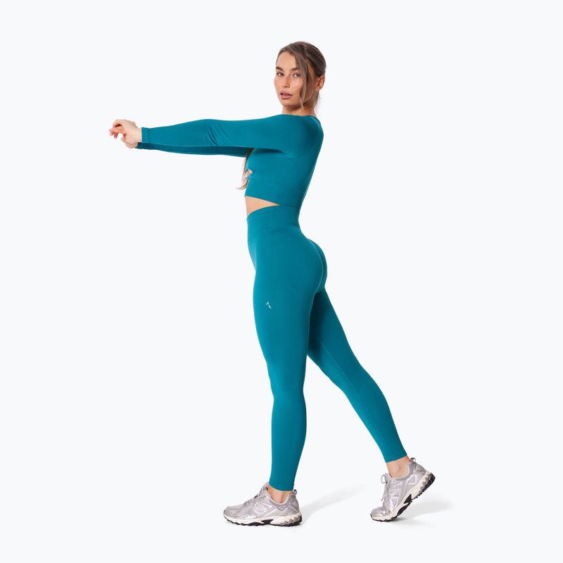 Легінси для тренувань жіночі Carpatree Dopamine Buzz Seamless petrol green 4