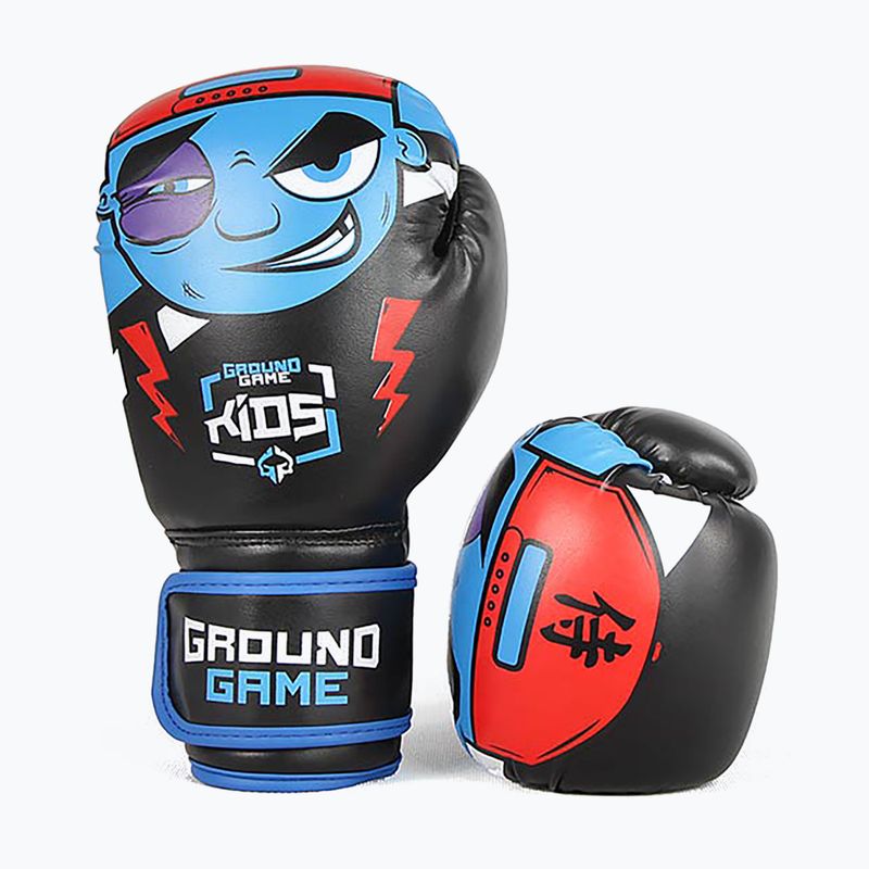 Рукавиці боксерські дитячі Ground Game Prodigy чорно-блакитні 10