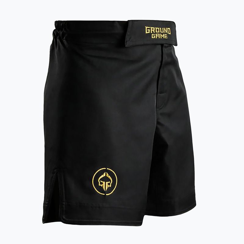 Шорти для ММА чоловічі Ground Game MMA Athletic Gold чорні MMASHOATHGOLD 2