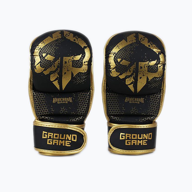 Рукавиці спарингові Ground Game MMA Cage Gold золоті MMASPARGLOCGOL 2