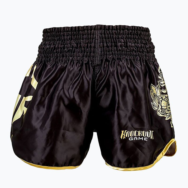 Шорти для боксу чоловічі Ground Game Muay Thai "Gold" чорні 21MTSHGOLDS 3