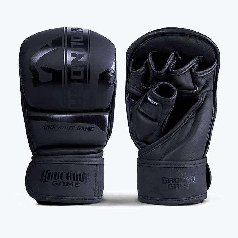 Рукавиці спарингові MMA Ground Game Sparingowe MMA Stripe Black чорні 21MMASPARGLOSTRBL 7