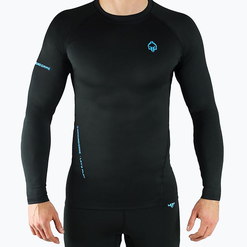 Рашгард чоловічий Ground Game Athletic 3.0 чорний RASHATH3LS