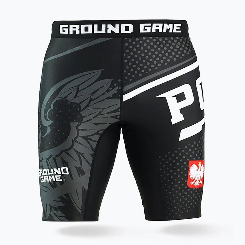 Чоловічі тренувальні шорти Ground Game Vale Tudo Poland чорний/білий/червоний