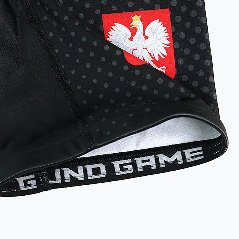 Чоловічі тренувальні шорти Ground Game Vale Tudo Poland чорний/білий/червоний 6