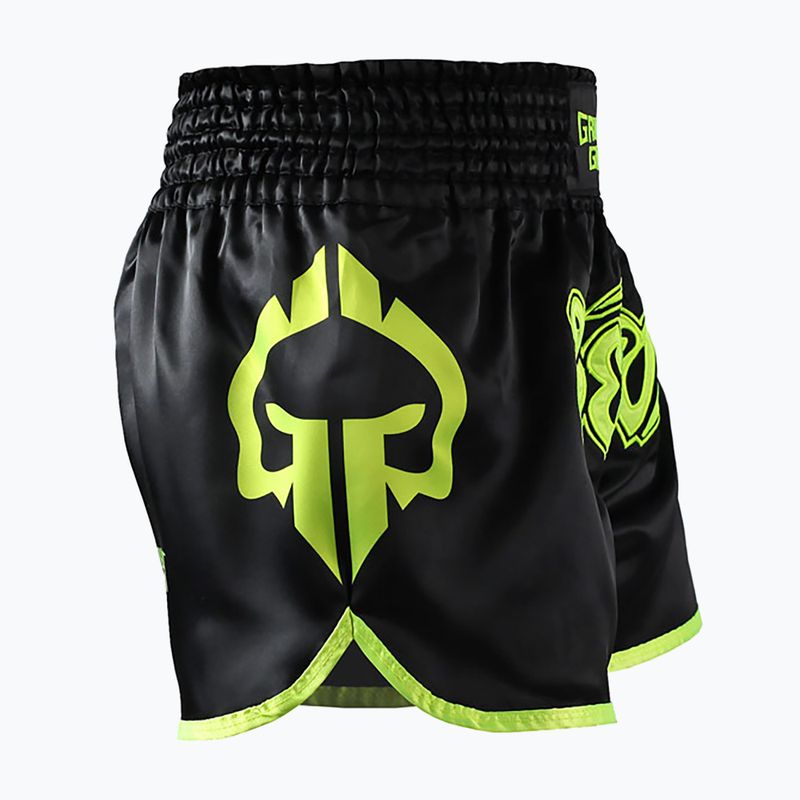 Чоловічі тренувальні шорти Ground Game Muay Thai Neon чорний / зелений неон 3