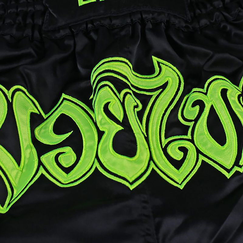 Чоловічі тренувальні шорти Ground Game Muay Thai Neon чорний / зелений неон 5