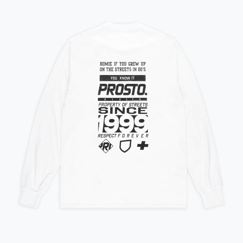 Футболка лонгслів чоловіча PROSTO Typeskur LS біла KL222MTEE2071 2