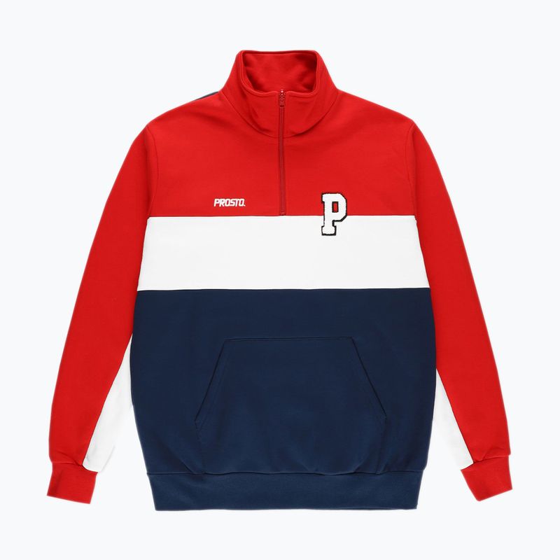 Кофта чоловіча PROSTO Half Zip Sweatshirt червона KL222MSWE1133
