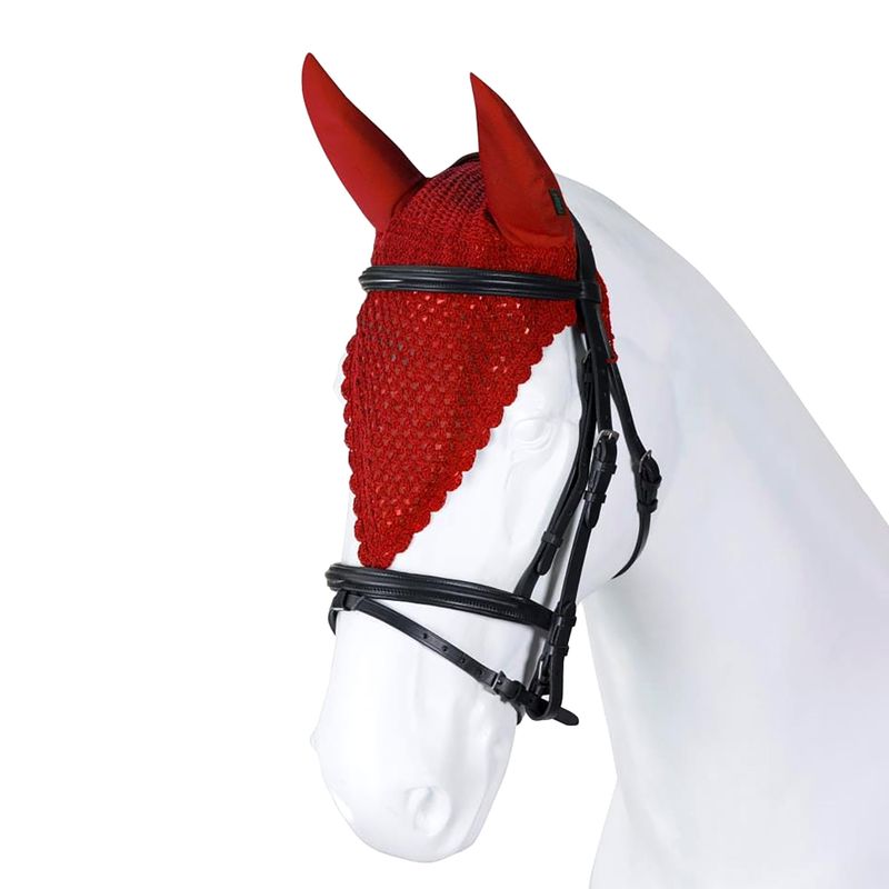 Вушка для коня TORPOL LUX Long червоні 3941-M-ST-09