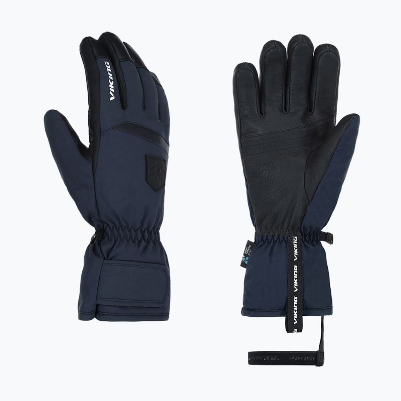 Рукавиці гірськолижні чоловічі Viking Lars Ski navy/black leather 7