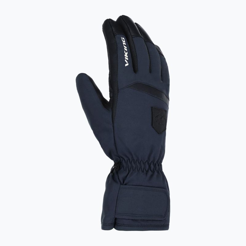 Рукавиці гірськолижні чоловічі Viking Lars Ski navy/black leather 8
