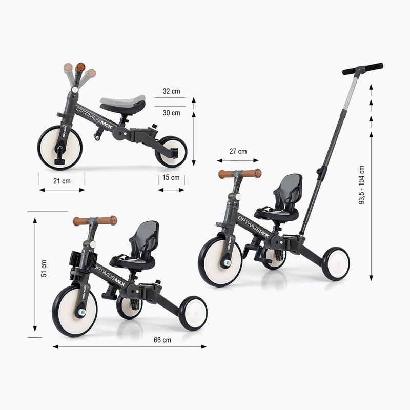 Біговел Milly Mally 5w1 Optimus Max dark grey 2