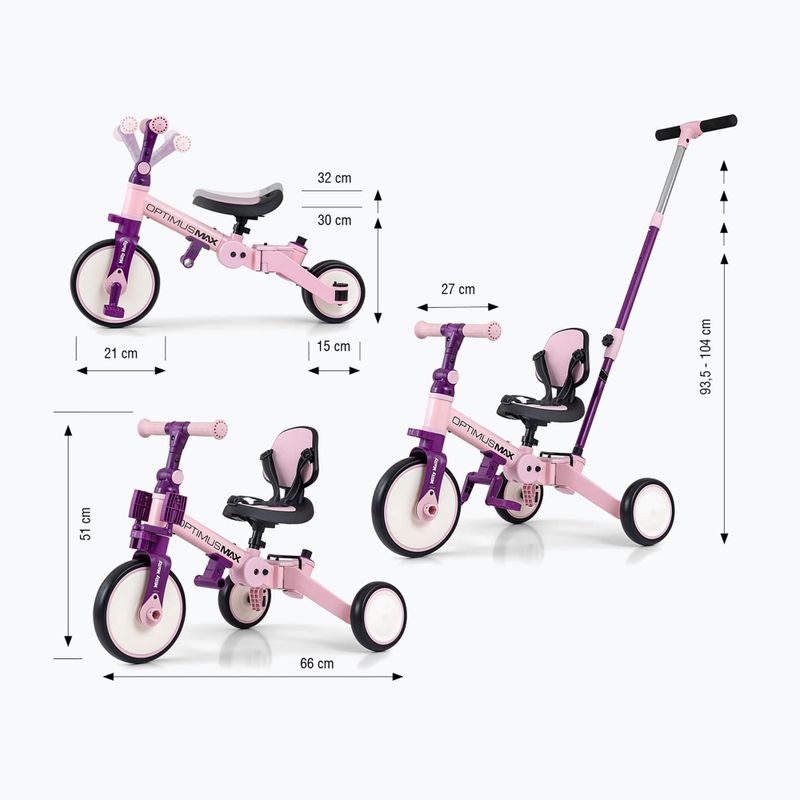 Біговел Milly Mally 5w1 Optimus Max pink 2