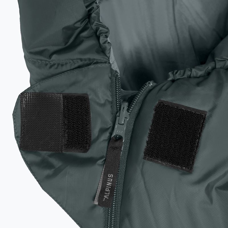 Спальний мішок Alpinus Wide & Long Fiber Pro 1250 215 cm/left pine green 4