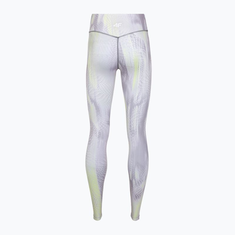 Легінси для тренувань жіночі 4F Solar Punk FNK F454 light yellow allover 8