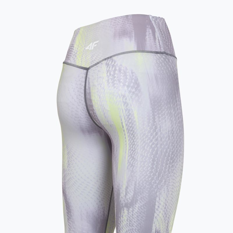 Легінси для тренувань жіночі 4F Solar Punk FNK F454 light yellow allover 10