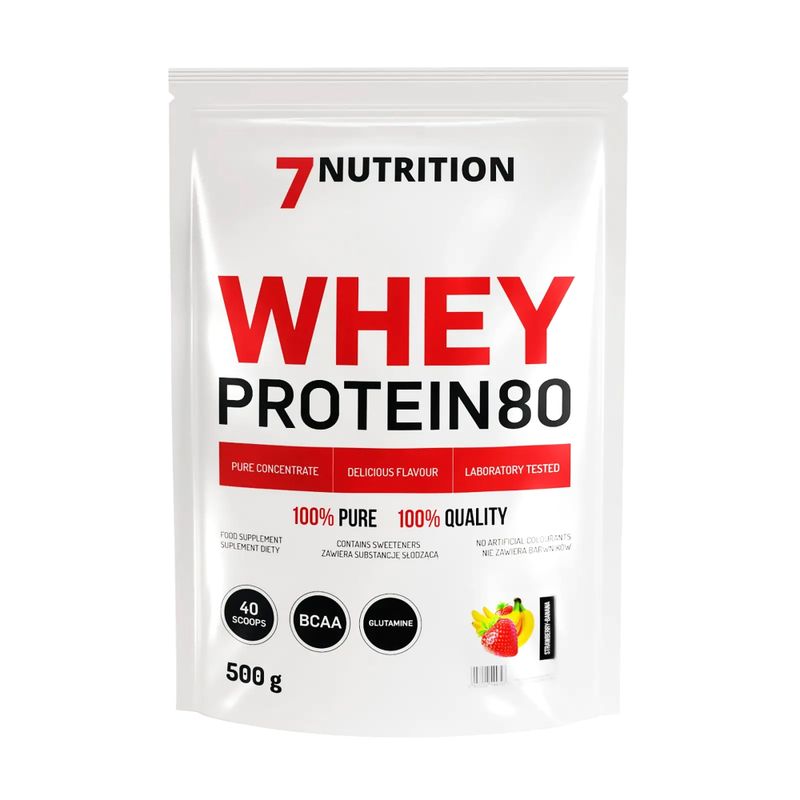 Whey 7Nutrition Protein 80 500г полуниця-банан 7Nu000260