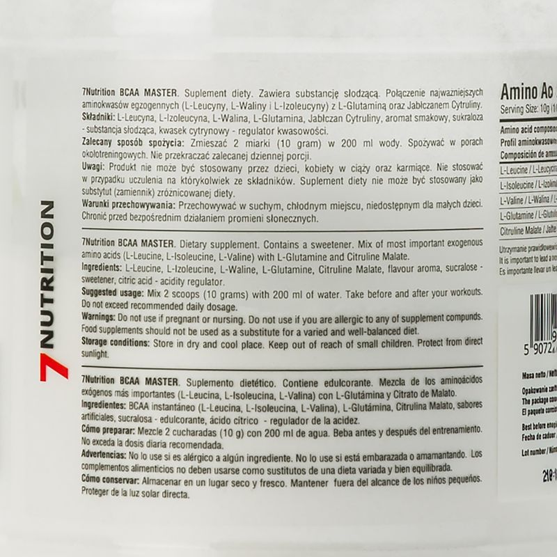 BCAA Master 7Nutrition амінокислоти 500г лимон 7Nu000333 2