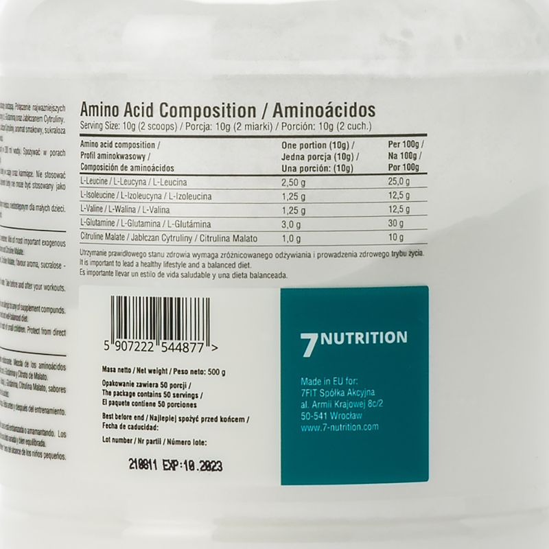 BCAA Master 7Nutrition амінокислоти 500г лимон 7Nu000333 3