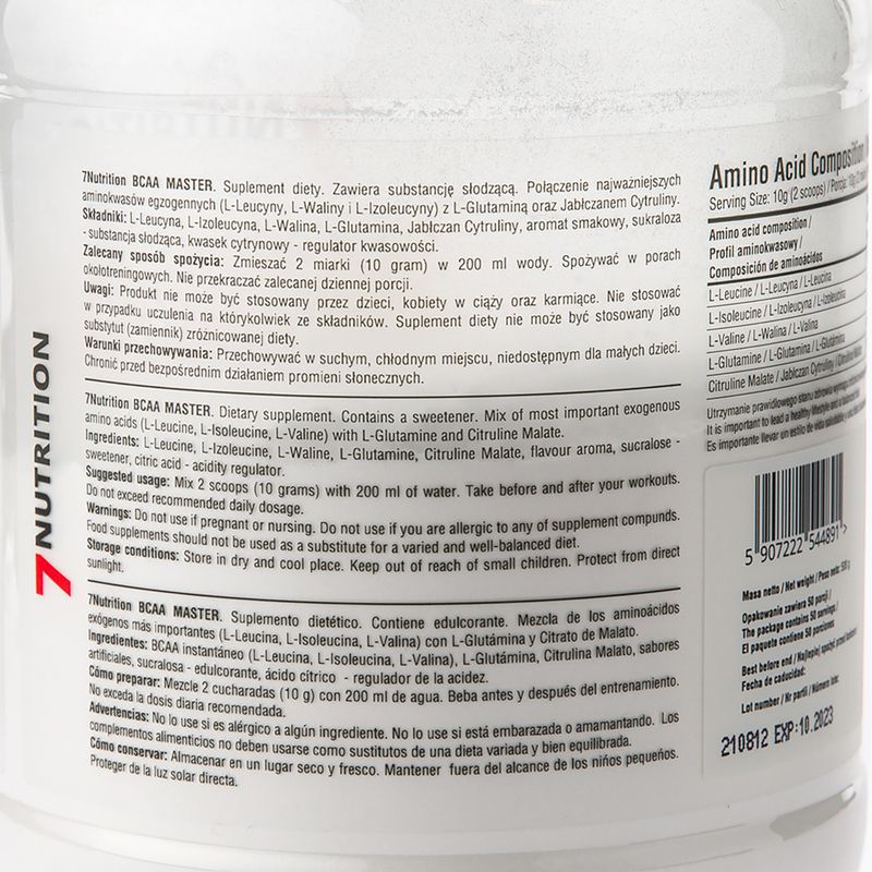 BCAA Master 7Nutrition амінокислоти 500г апельсин 7Nu000333-orange 2