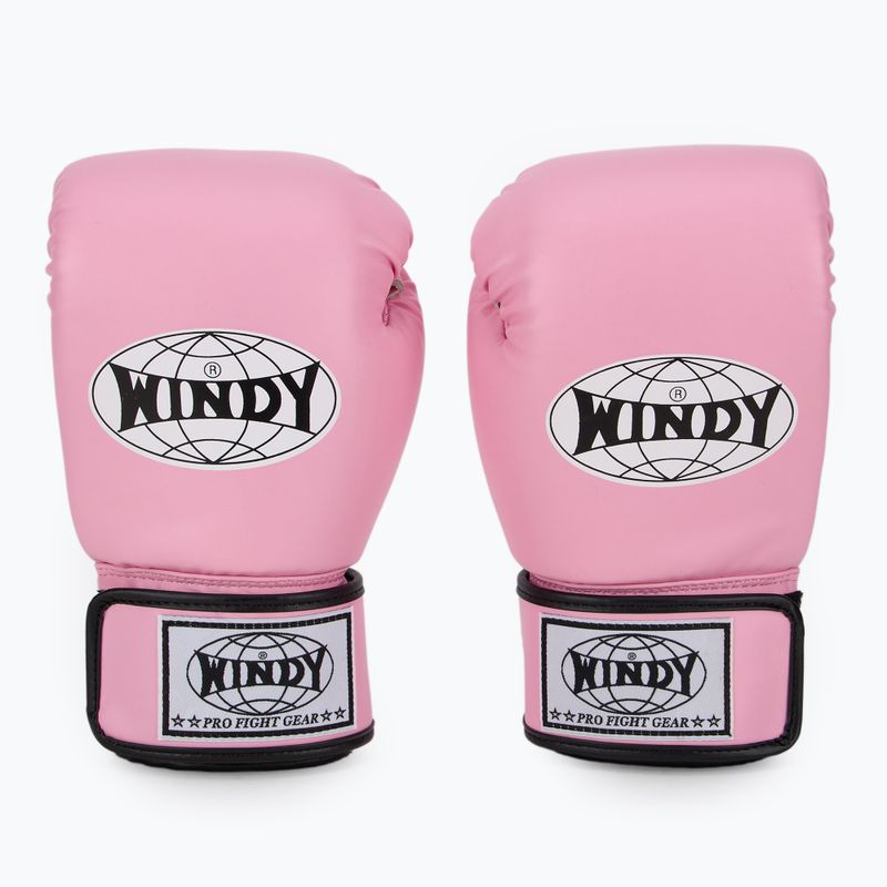 Рукавиці боксерські WINDY Classic Synthetic Leather pink 2
