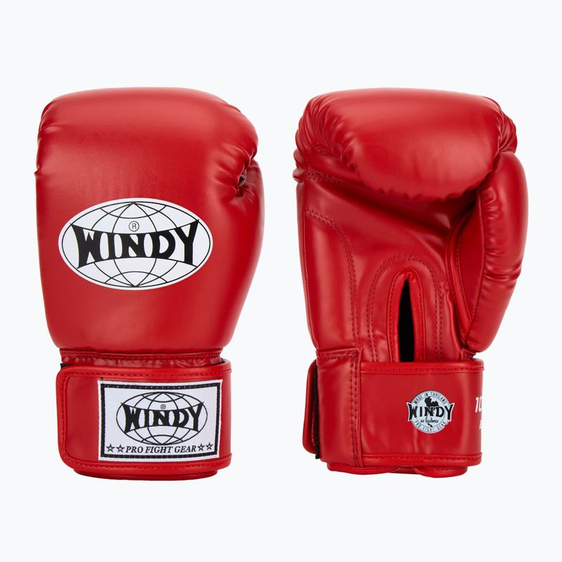 Рукавиці боксерські WINDY Classic Synthetic Leather red