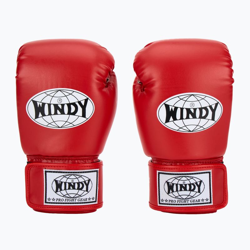 Рукавиці боксерські WINDY Classic Synthetic Leather red 2