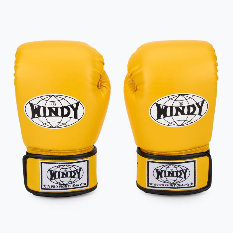 Рукавиці боксерські WINDY Classic Synthetic Leather yellow 2