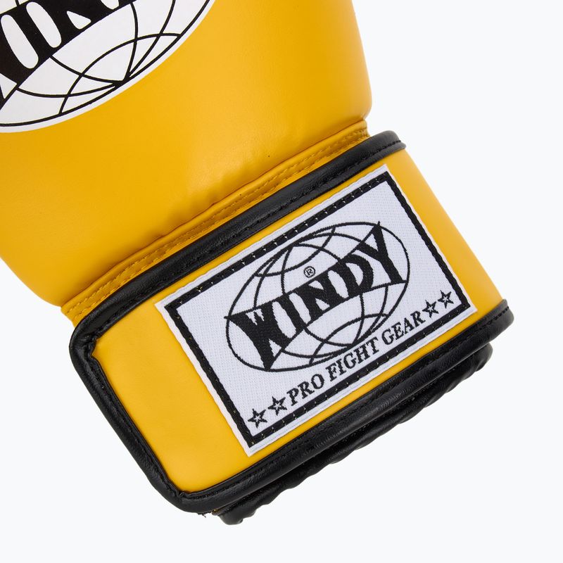 Рукавиці боксерські WINDY Classic Synthetic Leather yellow 6