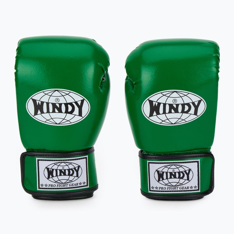 Рукавиці боксерські WINDY Classic Synthetic Leather green 2