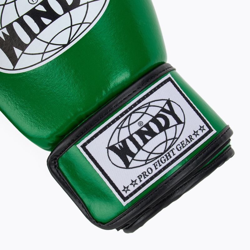 Рукавиці боксерські WINDY Classic Synthetic Leather green 6