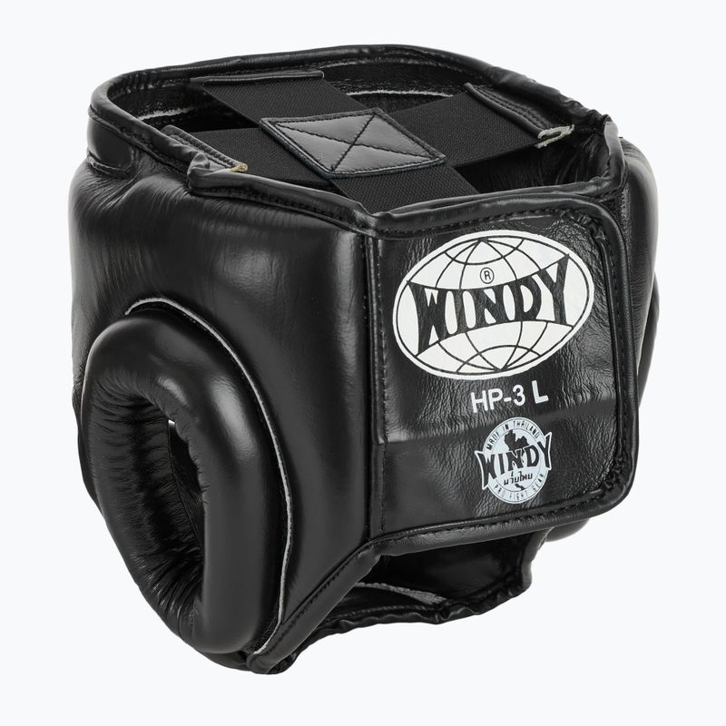 Шолом боксерський WINDY Genuine Leather black 3