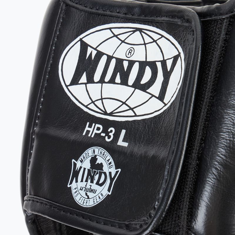 Шолом боксерський WINDY Genuine Leather black 4