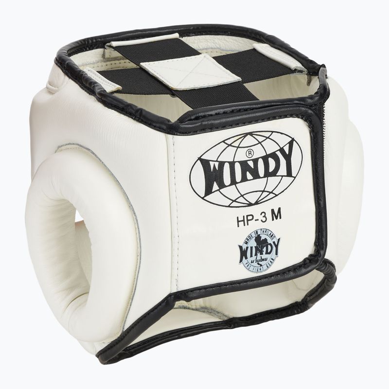 Шолом боксерський WINDY Genuine Leather white 3