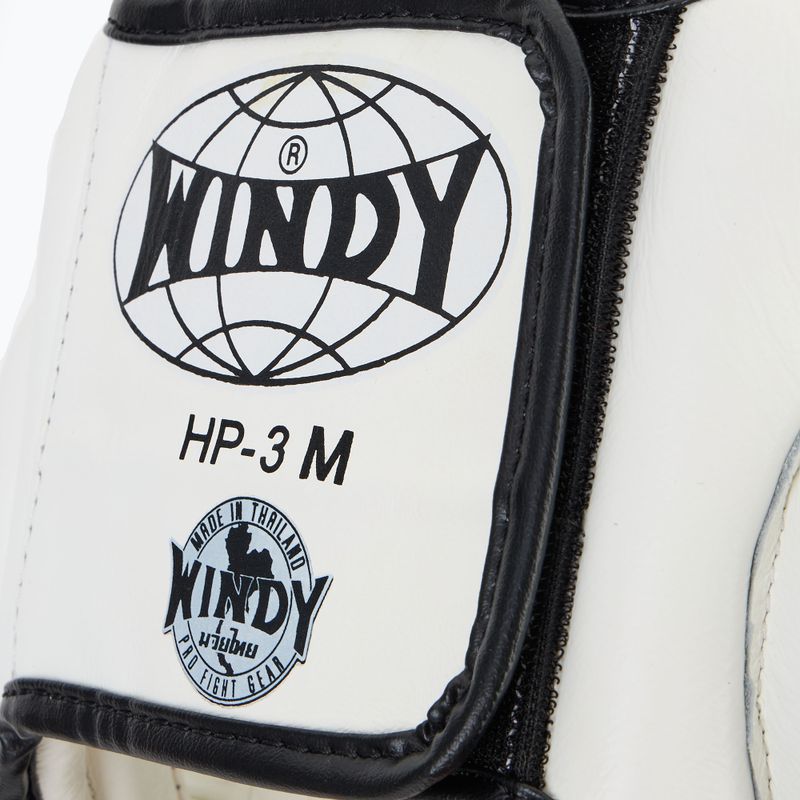 Шолом боксерський WINDY Genuine Leather white 4