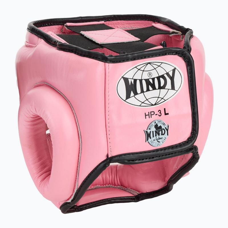 Шолом боксерський WINDY Genuine Leather pink 3