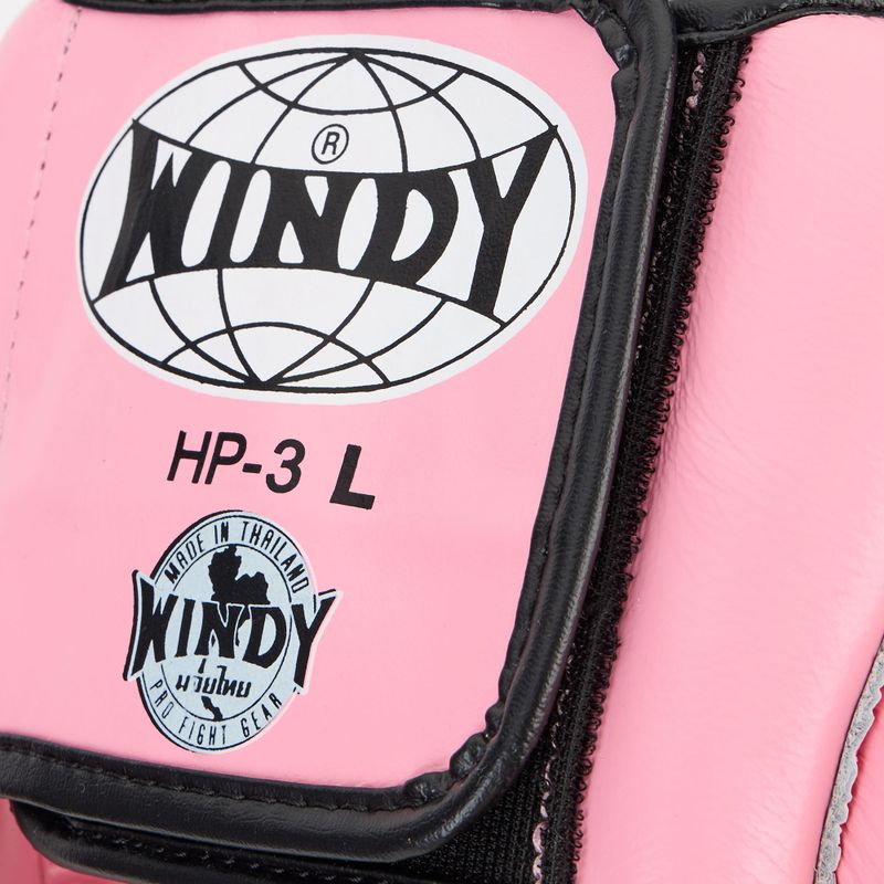 Шолом боксерський WINDY Genuine Leather pink 4